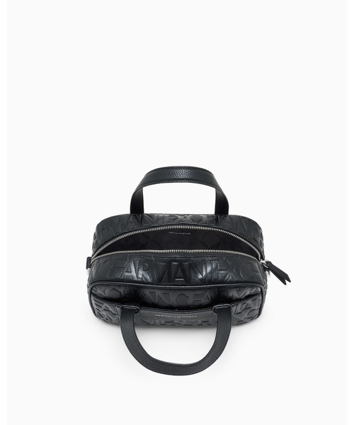 ARMANI EXCHANGE（アルマーニエクスチェンジ）の「【A|X アルマーニ エクスチェンジ】＜オンライン限定＞オールオーバーエンボスロゴ ミニボストンバッグ （グレイン)（ボストンバッグ・レディース・ブラック/ベージュ系・FREE）」の12枚目の写真
