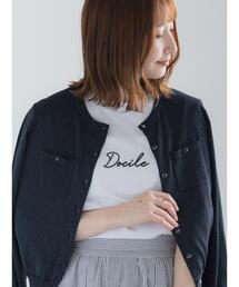 【接触冷感】パール&刺繍ロゴコンパクトTシャツ