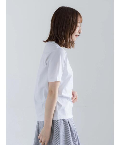 Te chichi(テチチ)の「【接触冷感】パール&刺繍ロゴコンパクトTシャツ(Tシャツ/カットソー・レディース・チャコールグレー/オフホワイト/ピンク・F)」の11枚目の写真