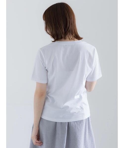 Te chichi(テチチ)の「【接触冷感】パール&刺繍ロゴコンパクトTシャツ(Tシャツ/カットソー・レディース・チャコールグレー/オフホワイト/ピンク・F)」の12枚目の写真
