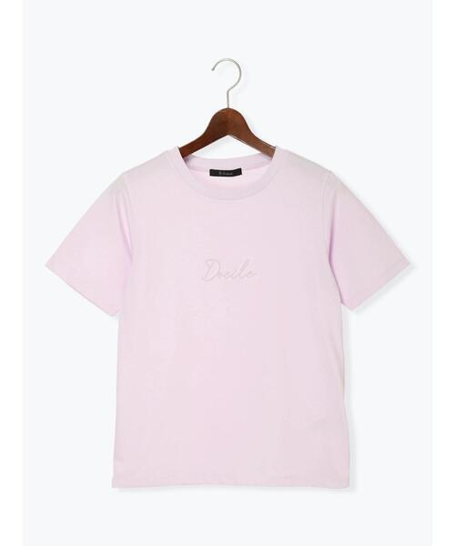 Te chichi(テチチ)の「【接触冷感】パール&刺繍ロゴコンパクトTシャツ(Tシャツ/カットソー・レディース・チャコールグレー/オフホワイト/ピンク・F)」の19枚目の写真