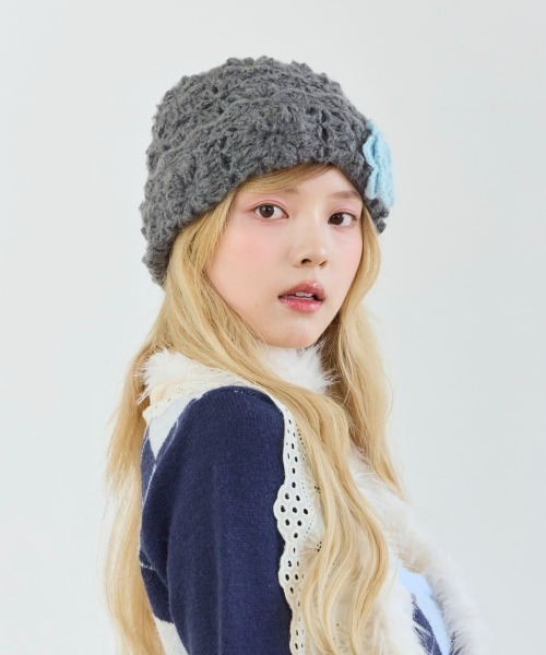 kaorinomori（カオリノモリ）の「kaorinomori ディジーワッチ ルラ / カオリノモリ（ニットキャップ/ビーニー・レディース・ダークグレー/ホワイト/オリーブ・FREE）」の13枚目の写真