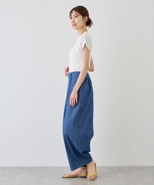 Jayro（ジャイロ）の「デニムワイドパンツ（デニムパンツ・レディース・ブラック/ブルー・FREE）」の15枚目の写真