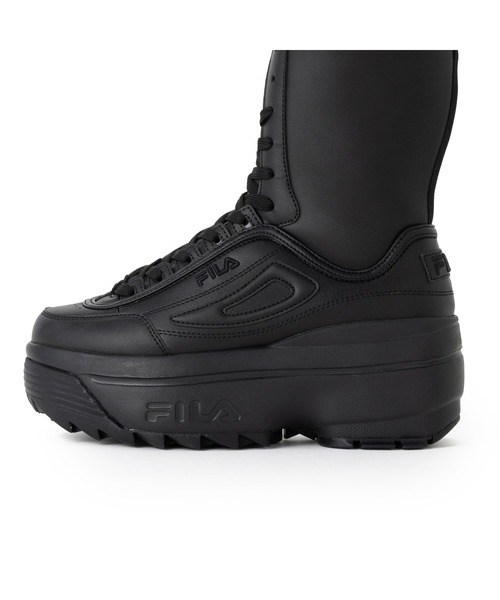 FILA(フィラ)の「DISRUPTOR WEDGE BT / ディスラプターウェッジビーティー(スニーカー・レディース・ブラック・23.0cm/23.5cm/24.0cm/24.5cm/25.0cm/25.5cm/26.0cm)」の4枚目の写真