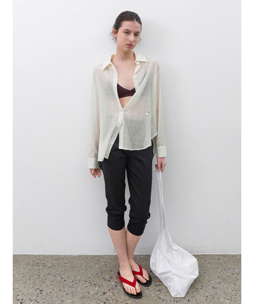 ATELIER NAIN(アトリエナイン)の「CLEAN LINE BANDING CAPRI PANTS (PT-5772)(その他パンツ・レディース・ブラック・MEDIUM/SMALL)」の2枚目の写真