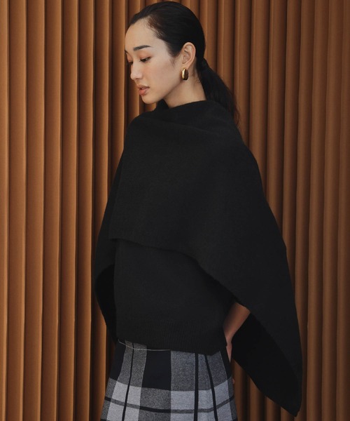 ELFRANK(エルフランク)の「【2026AW】【M~Lサイズ展開】ストールセット4WAYニットプルオーバー(ニット/セーター・レディース・ベージュ/レッド/ブラック・L/M)」の20枚目の写真