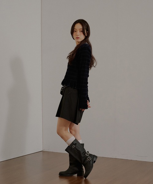 MUHET(ミュエータ)の「assorted shirring cardigan / アソートシャーリングカーディガン(カーディガン/ボレロ・レディース・アイボリー/ネイビー/オフホワイト/ブラウン/ライトグリーン・FREE)」の14枚目の写真