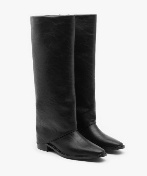 Mollini(モリーニ)の「MILO FOLDING LONG BOOTS(ブーツ・レディース・ブラック・25.5)」の1枚目の写真