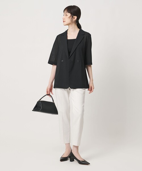 UNITED ARROWS(ユナイテッドアローズ)の「シアー テーラードジャケット ‐ウォッシャブル‐(テーラードジャケット・レディース・グレー系/ブラック/モカ・38/36)」の18枚目の写真