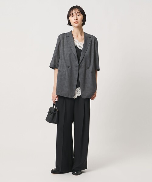 UNITED ARROWS(ユナイテッドアローズ)の「シアー テーラードジャケット ‐ウォッシャブル‐(テーラードジャケット・レディース・グレー系/ブラック/モカ・38/36)」の21枚目の写真