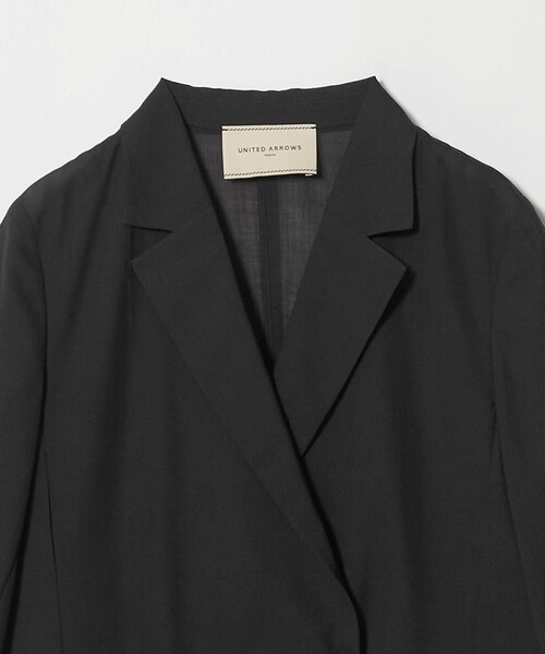UNITED ARROWS(ユナイテッドアローズ)の「シアー テーラードジャケット ‐ウォッシャブル‐(テーラードジャケット・レディース・グレー系/ブラック/モカ・38/36)」の4枚目の写真