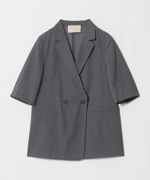 UNITED ARROWS(ユナイテッドアローズ)の「シアー テーラードジャケット ‐ウォッシャブル‐(テーラードジャケット・レディース・グレー系/ブラック/モカ・38/36)」の7枚目の写真