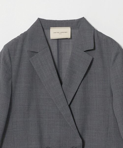UNITED ARROWS(ユナイテッドアローズ)の「シアー テーラードジャケット ‐ウォッシャブル‐(テーラードジャケット・レディース・グレー系/ブラック/モカ・38/36)」の8枚目の写真