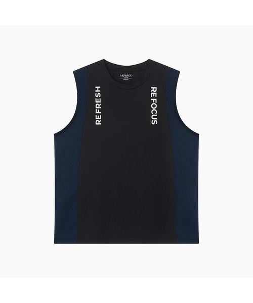 MENASOO(ミナス)の「Refocus Mesh Sleeveless Top_Black(Tシャツ/カットソー・レディース・ブラック・2/1)」の1枚目の写真