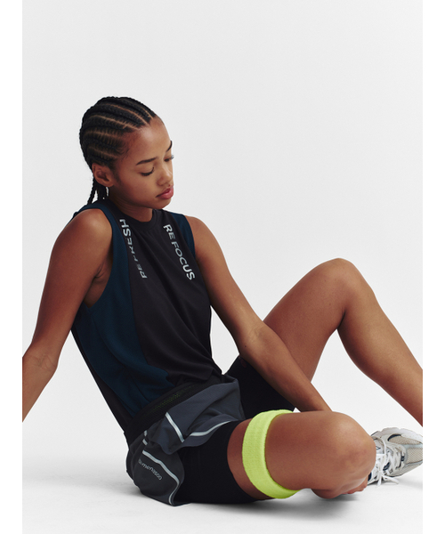 MENASOO(ミナス)の「Refocus Mesh Sleeveless Top_Black(Tシャツ/カットソー・レディース・ブラック・2/1)」の2枚目の写真