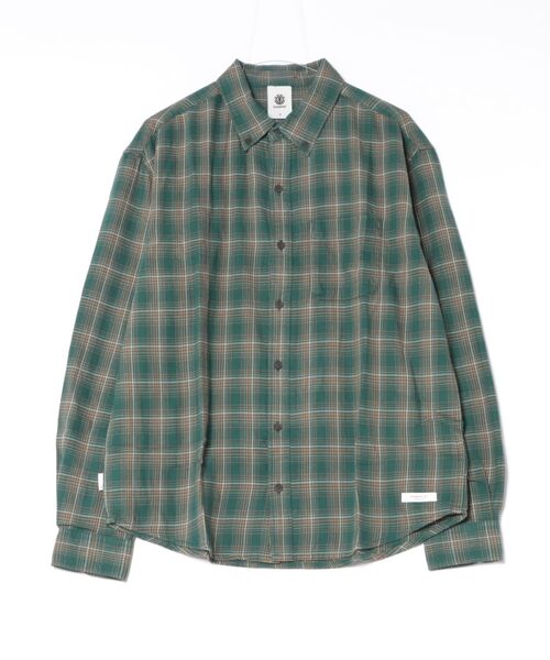 ELEMENT(エレメント)の「ELEMENT メンズ BUTTON DOWN REGULAR FLANNEL 長袖シャツ 【2026年秋冬モデル】(シャツ/ブラウス・メンズ・レッド系その他/グリーン系その他・X-LARGE/MEDIUM)」の2枚目の写真