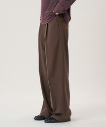 1TUCK NEP WIDE SLACKS/ワンタックネップワイドスラックス