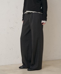 Perushu（ペルーシュ）の「1TUCK NEP WIDE SLACKS／ワンタックネップワイドスラックス（スラックス）」