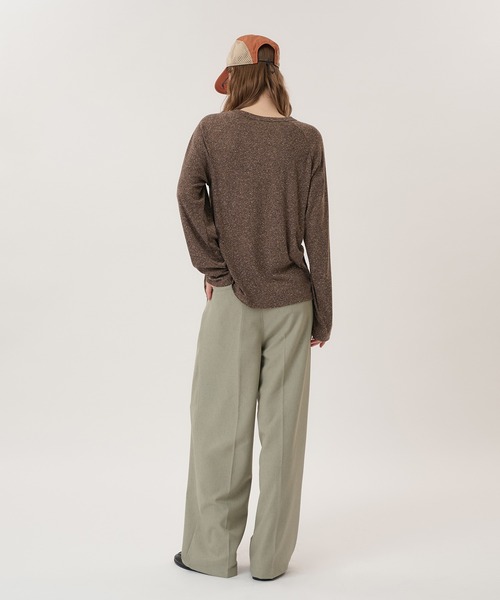 Perushu(ペルーシュ)の「1TUCK NEP WIDE SLACKS/ワンタックネップワイドスラックス(スラックス・メンズ・ベージュ/ブラック/ブラウン・LARGE/MEDIUM/SMALL)」の14枚目の写真