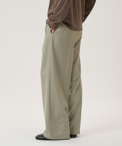 Perushu(ペルーシュ)の「1TUCK NEP WIDE SLACKS/ワンタックネップワイドスラックス(スラックス・メンズ・ベージュ/ブラック/ブラウン・LARGE/MEDIUM/SMALL)」の21枚目の写真