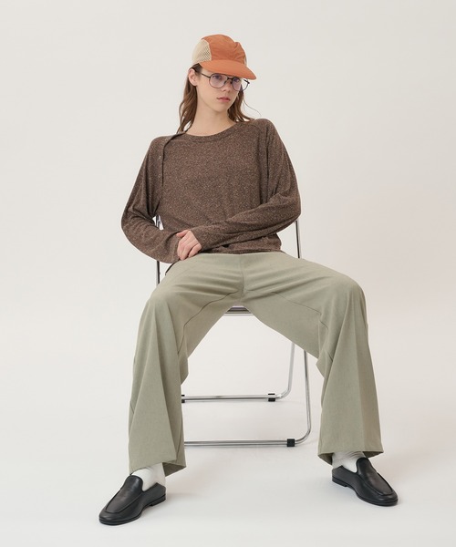 Perushu(ペルーシュ)の「1TUCK NEP WIDE SLACKS/ワンタックネップワイドスラックス(スラックス・メンズ・ベージュ/ブラック/ブラウン・LARGE/MEDIUM/SMALL)」の15枚目の写真