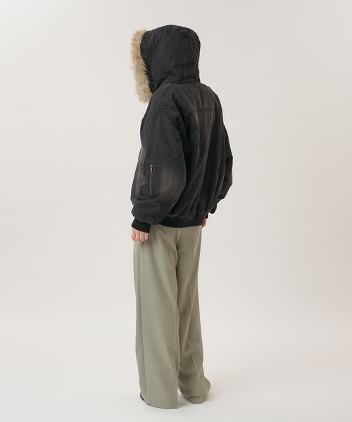 Perushu(ペルーシュ)の「1TUCK NEP WIDE SLACKS/ワンタックネップワイドスラックス(スラックス・メンズ・ベージュ/ブラック/ブラウン・LARGE/MEDIUM/SMALL)」の10枚目の写真