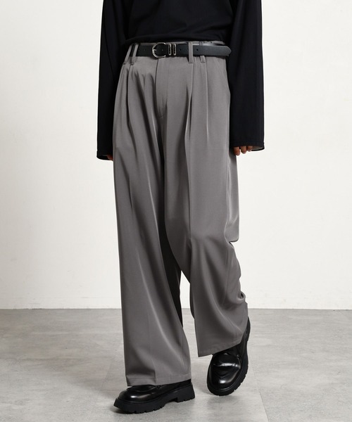 RAGEBLUE(レイジブルー)の「【LUXURY+EASY】<イージーケア>SEMI WIDE DRAPE SLACKS / ラグイージーセミワイドスラックス(スラックス・メンズ・ブラック/グレー・LARGE/MEDIUM)」の7枚目の写真
