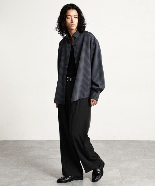 RAGEBLUE(レイジブルー)の「【LUXURY+EASY】<イージーケア>SEMI WIDE DRAPE SLACKS / ラグイージーセミワイドスラックス(スラックス・メンズ・ブラック/グレー・LARGE/MEDIUM)」の10枚目の写真