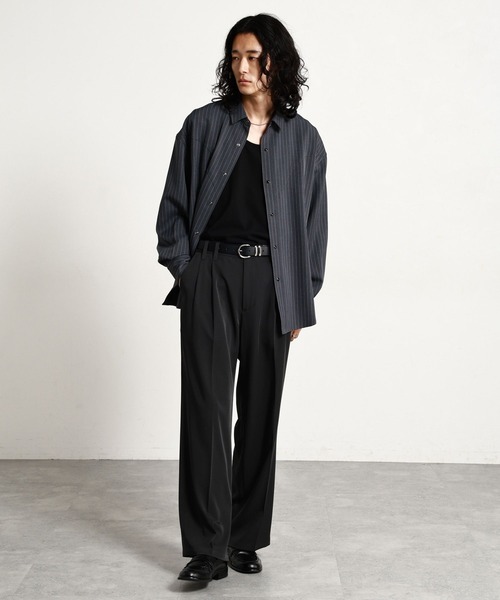 RAGEBLUE(レイジブルー)の「【LUXURY+EASY】<イージーケア>SEMI WIDE DRAPE SLACKS / ラグイージーセミワイドスラックス(スラックス・メンズ・ブラック/グレー・LARGE/MEDIUM)」の11枚目の写真