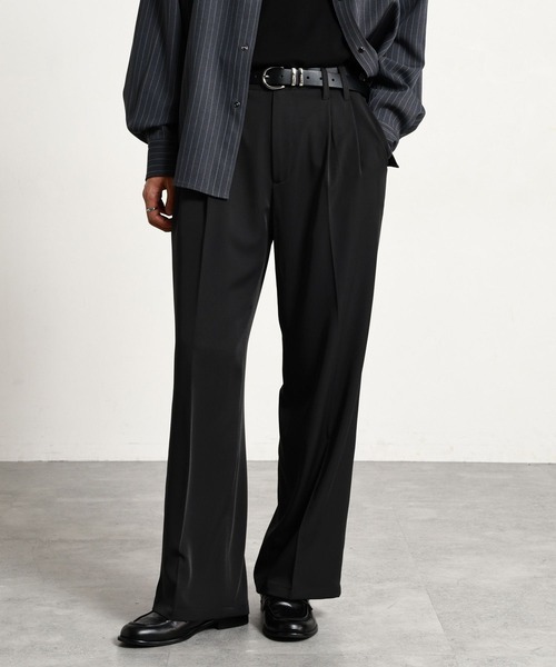 RAGEBLUE(レイジブルー)の「【LUXURY+EASY】<イージーケア>SEMI WIDE DRAPE SLACKS / ラグイージーセミワイドスラックス(スラックス・メンズ・ブラック/グレー・LARGE/MEDIUM)」の12枚目の写真