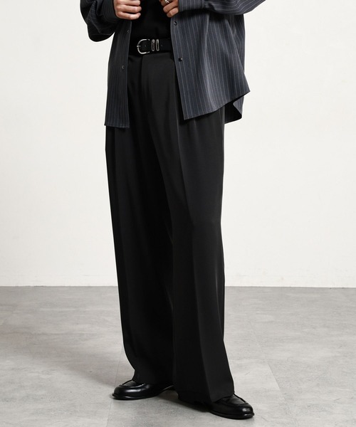 RAGEBLUE(レイジブルー)の「【LUXURY+EASY】<イージーケア>SEMI WIDE DRAPE SLACKS / ラグイージーセミワイドスラックス(スラックス・メンズ・ブラック/グレー・LARGE/MEDIUM)」の14枚目の写真