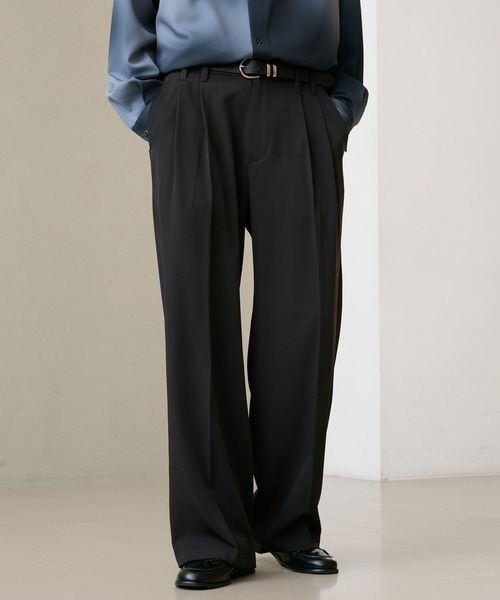 RAGEBLUE(レイジブルー)の「【LUXURY+EASY】<イージーケア>SEMI WIDE DRAPE SLACKS / ラグイージーセミワイドスラックス(スラックス・メンズ・ブラック/グレー・LARGE/MEDIUM)」の20枚目の写真
