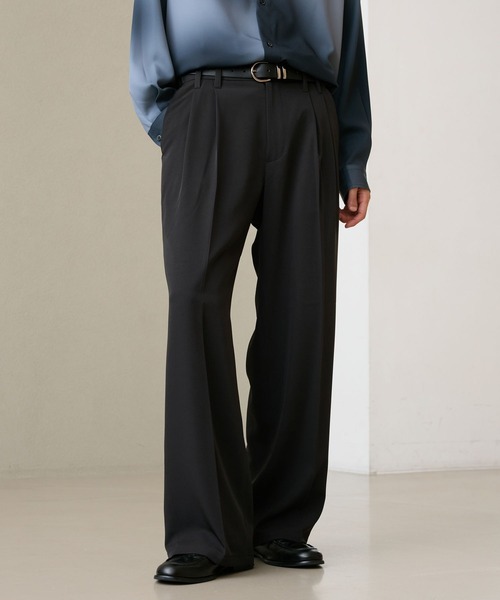 RAGEBLUE(レイジブルー)の「【LUXURY+EASY】<イージーケア>SEMI WIDE DRAPE SLACKS / ラグイージーセミワイドスラックス(スラックス・メンズ・ブラック/グレー・LARGE/MEDIUM)」の21枚目の写真
