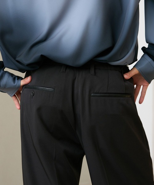 RAGEBLUE(レイジブルー)の「【LUXURY+EASY】<イージーケア>SEMI WIDE DRAPE SLACKS / ラグイージーセミワイドスラックス(スラックス・メンズ・ブラック/グレー・LARGE/MEDIUM)」の22枚目の写真