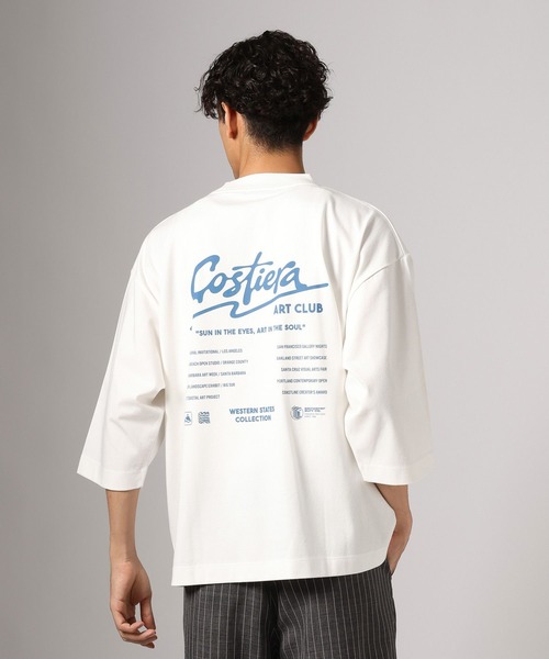 BAYFLOW(ベイフロー)の「タイポグラフィー7分袖Tシャツ(Tシャツ/カットソー・メンズ・オフホワイト/ブラック・LARGE/MEDIUM)」の1枚目の写真