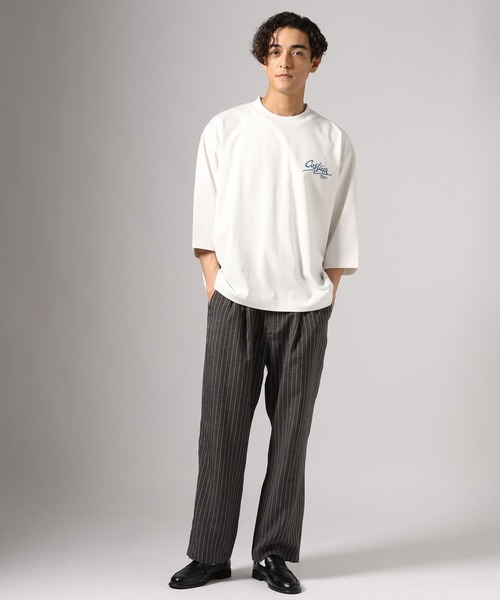 BAYFLOW(ベイフロー)の「タイポグラフィー7分袖Tシャツ(Tシャツ/カットソー・メンズ・オフホワイト/ブラック・LARGE/MEDIUM)」の3枚目の写真