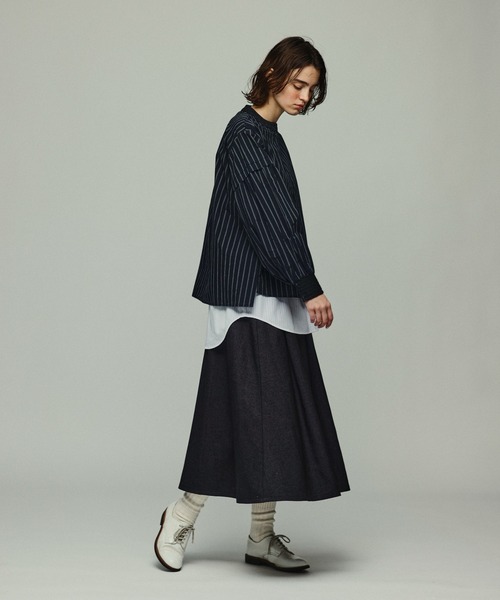 Kelen(ケレン)の「「KELEN / ケレン」ジャガード衿ストライプブラウス(シャツ/ブラウス・レディース・ブラック/オフホワイト・S/M)」の6枚目の写真