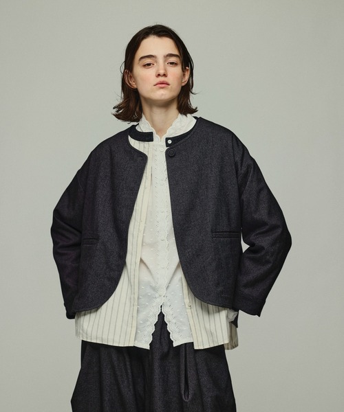 Kelen(ケレン)の「「KELEN / ケレン」ジャガード衿ストライプブラウス(シャツ/ブラウス・レディース・ブラック/オフホワイト・S/M)」の12枚目の写真