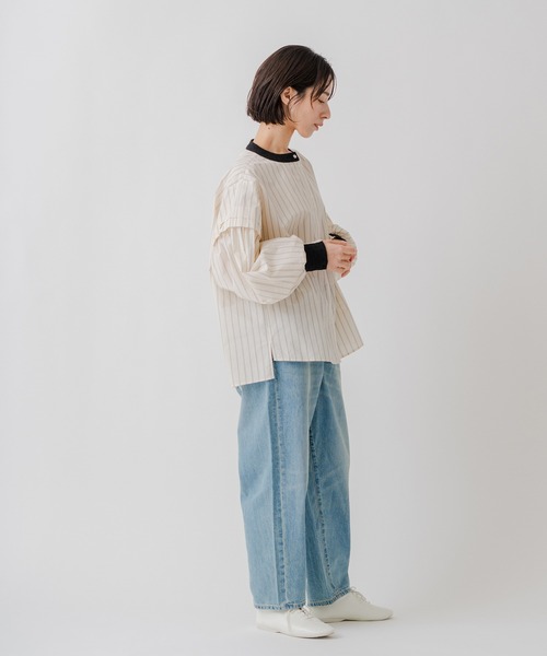 Kelen(ケレン)の「「KELEN / ケレン」ジャガード衿ストライプブラウス(シャツ/ブラウス・レディース・ブラック/オフホワイト・S/M)」の18枚目の写真
