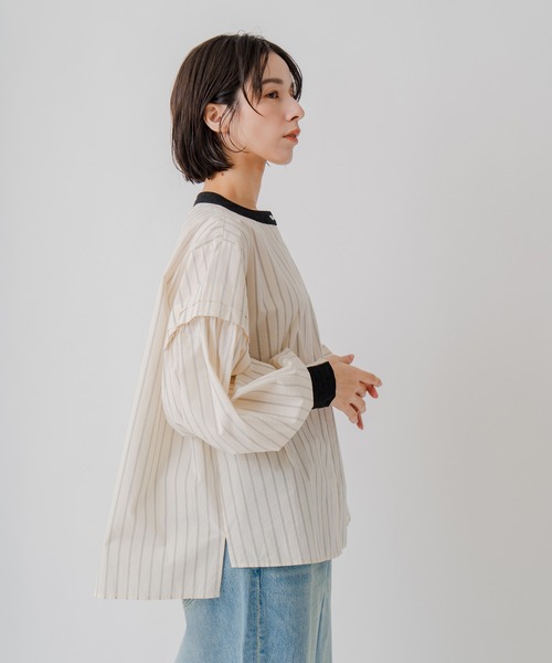 Kelen(ケレン)の「「KELEN / ケレン」ジャガード衿ストライプブラウス(シャツ/ブラウス・レディース・ブラック/オフホワイト・S/M)」の19枚目の写真