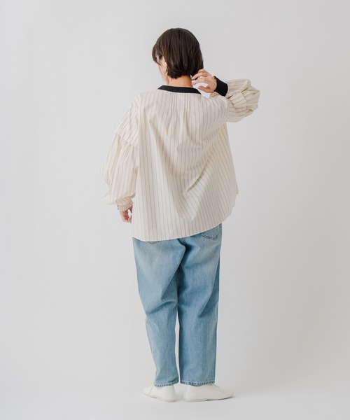 Kelen(ケレン)の「「KELEN / ケレン」ジャガード衿ストライプブラウス(シャツ/ブラウス・レディース・ブラック/オフホワイト・S/M)」の20枚目の写真