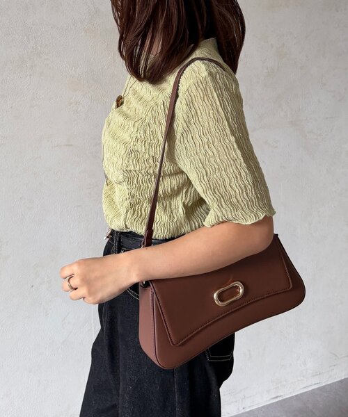 Thevon(ゼボン)の「ギャザージャガード半袖プルオーバー(Tシャツ/カットソー・レディース・グリーン系/グレー/アイボリー/ブラック・FREE)」の19枚目の写真