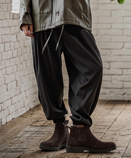 CAMBIO（カンビオ）の「mp15325- Draped Balloon Pants ドレープバルーンパンツ(CAM26AW-001)（その他パンツ・メンズ・ブラック/ネイビー/ミックスグレー・S/M/L）」の2枚目の写真