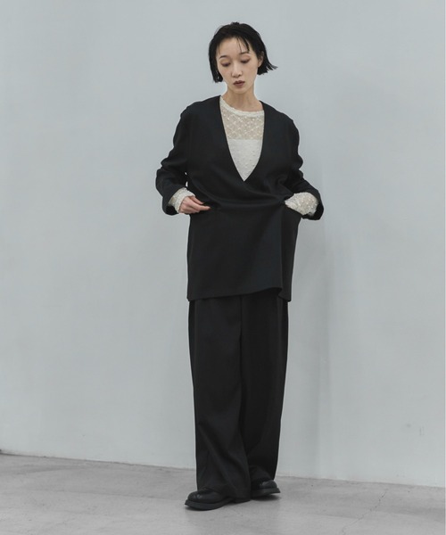 feepur(フェピュール)の「ポップコーンシアーロンTee(Tシャツ/カットソー・レディース・アイボリー/ブラック・MEDIUM)」の18枚目の写真