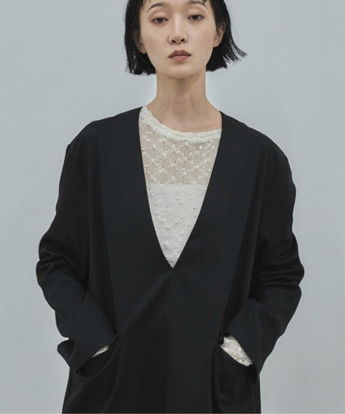 feepur(フェピュール)の「ポップコーンシアーロンTee(Tシャツ/カットソー・レディース・アイボリー/ブラック・MEDIUM)」の22枚目の写真