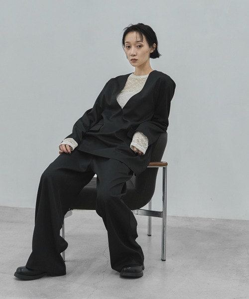 feepur(フェピュール)の「ポップコーンシアーロンTee(Tシャツ/カットソー・レディース・アイボリー/ブラック・MEDIUM)」の19枚目の写真