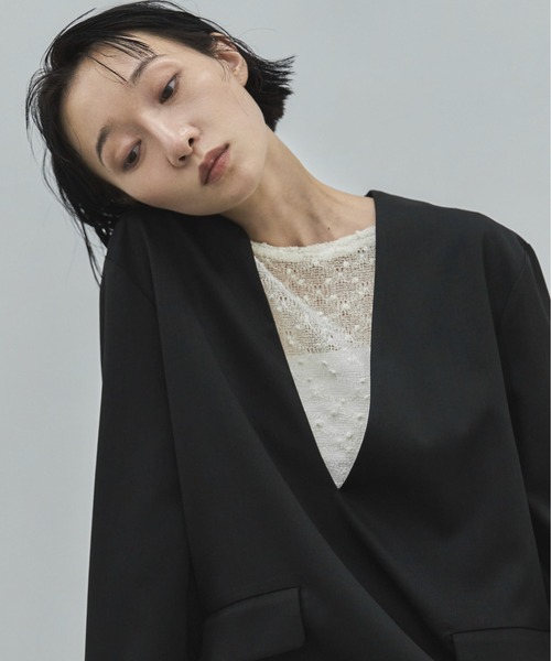 feepur(フェピュール)の「ポップコーンシアーロンTee(Tシャツ/カットソー・レディース・アイボリー/ブラック・MEDIUM)」の21枚目の写真