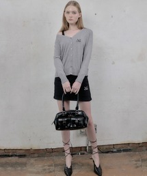 【MUCENT/ムセント】BIRUS METAL LOGO ENAMEL 2-BELT POCKET SHOULDER BAG UNISEX/ビルス メタル ロゴ エナメル 2ベルト ポケット ショルダーバッグ ユニセックス