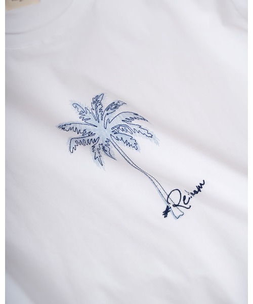 #Re:room(リルーム)の「パームツリーエンブロイダリーTシャツ(Tシャツ/カットソー・メンズ・ホワイト・S-M)」の11枚目の写真