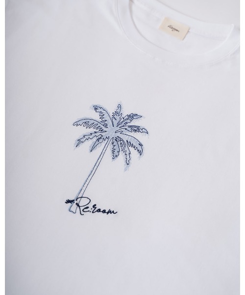 #Re:room(リルーム)の「パームツリーエンブロイダリーTシャツ(Tシャツ/カットソー・メンズ・ホワイト・S-M)」の9枚目の写真
